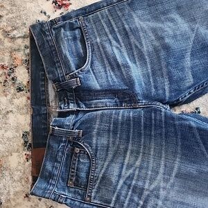 J Brand Denim Jeans with Brown Leather Patch
